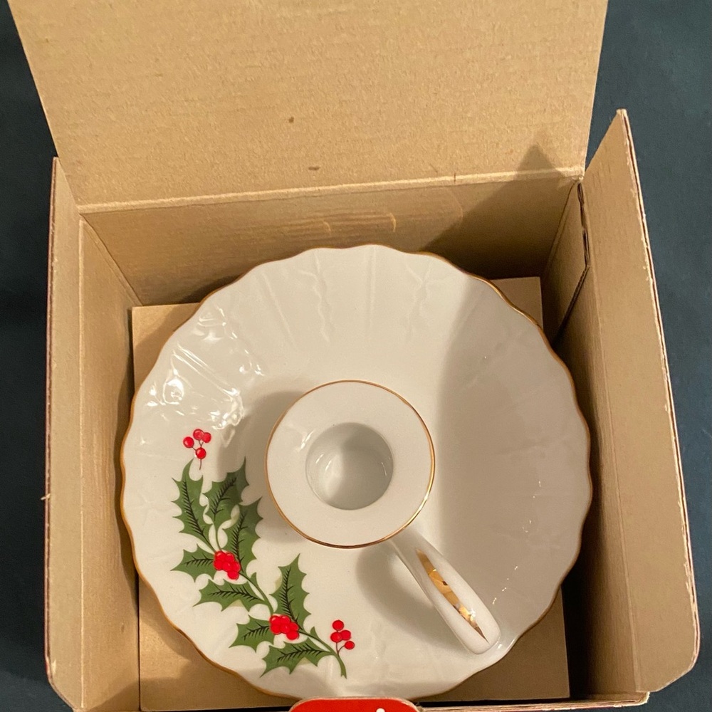 2 Vintage 1986 Macy’s All The Trimmings Christmas Candle Holders. - Picture 7 of 8